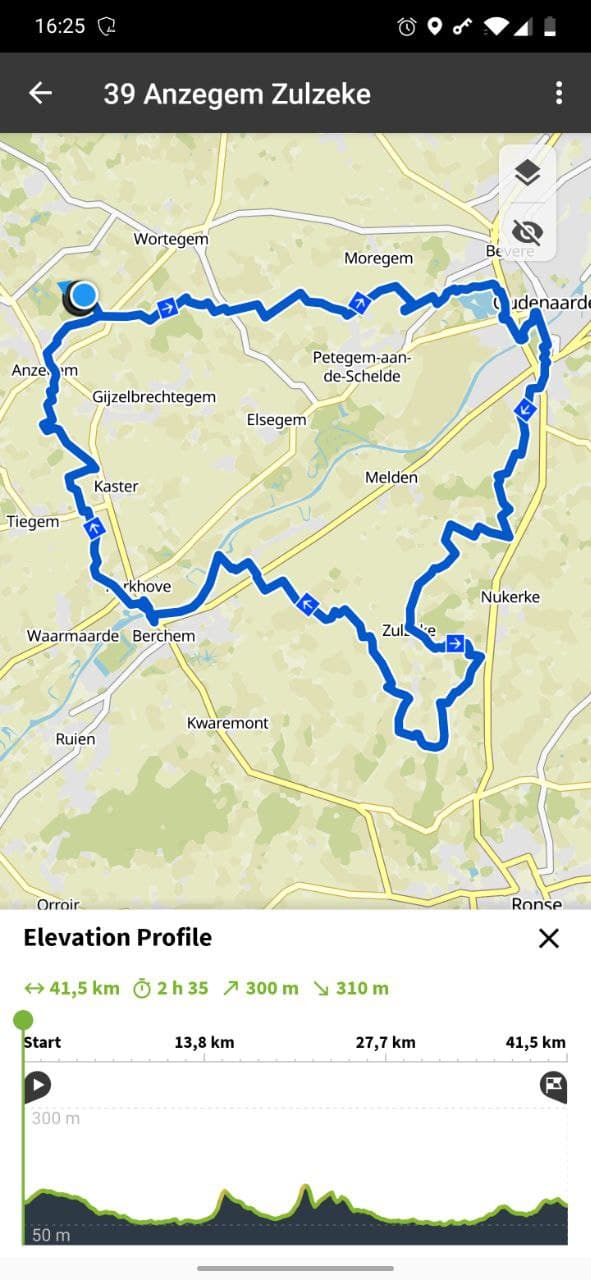 cycling route